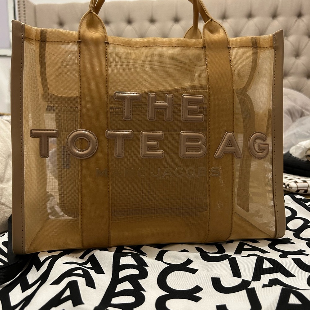 Marc Jacobs Tan mesh Tote Bag